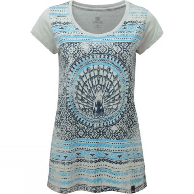 Tee Sherpa Mahal Mujer Beige / Azules - Chile IKF265910